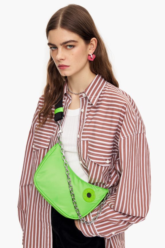 Accessories 4062VZ100 Neon Green Bimba Y Lola Nylon Moon Bag