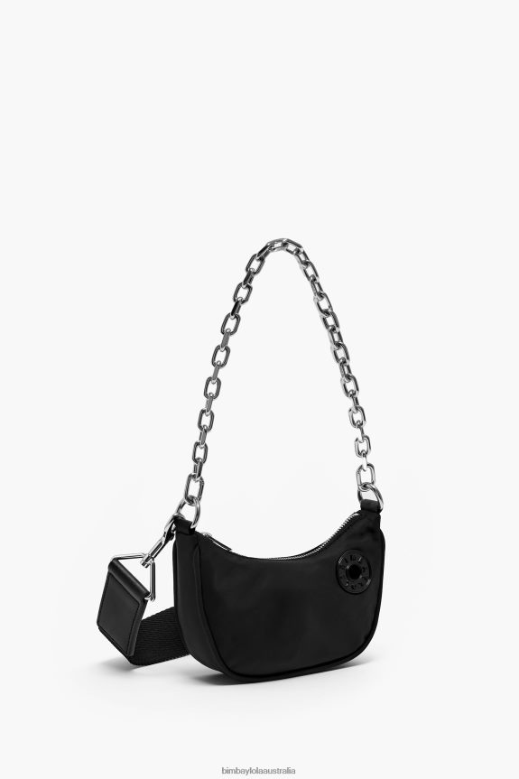 Accessories 4062VZ102 Black Bimba Y Lola Nylon Moon Bag