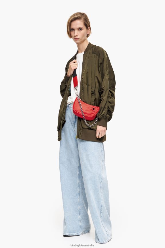 Accessories 4062VZ103 Red Bimba Y Lola Nylon Moon Bag