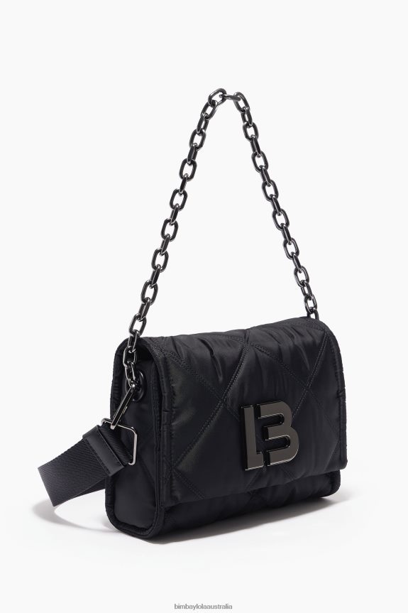 Accessories 4062VZ106 Black Bimba Y Lola Nylon Crossbody Bag With Flap