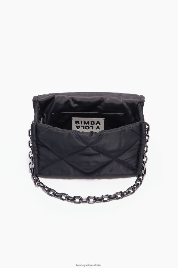 Accessories 4062VZ106 Black Bimba Y Lola Nylon Crossbody Bag With Flap