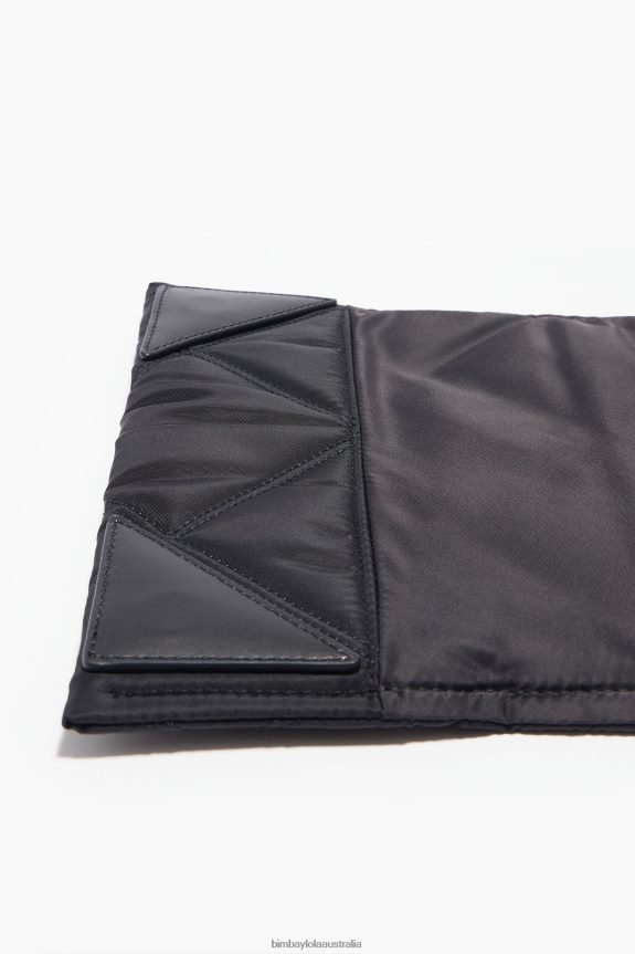 Accessories 4062VZ106 Black Bimba Y Lola Nylon Crossbody Bag With Flap