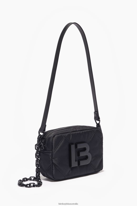 Accessories 4062VZ111 Black Bimba Y Lola Padded Nylon Crossbody Bag