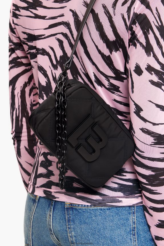 Accessories 4062VZ111 Black Bimba Y Lola Padded Nylon Crossbody Bag