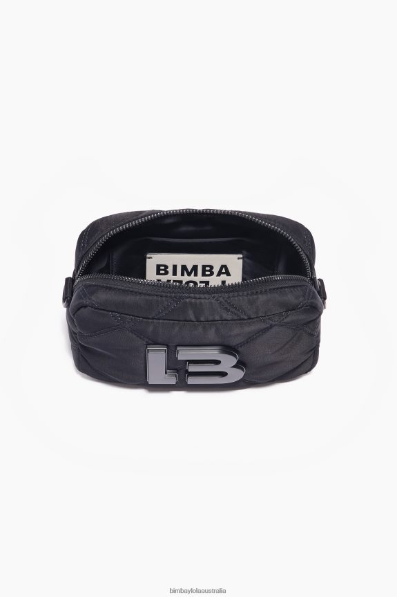 Accessories 4062VZ111 Black Bimba Y Lola Padded Nylon Crossbody Bag