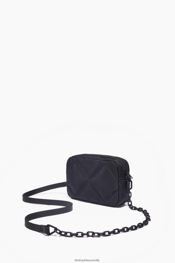 Accessories 4062VZ111 Black Bimba Y Lola Padded Nylon Crossbody Bag