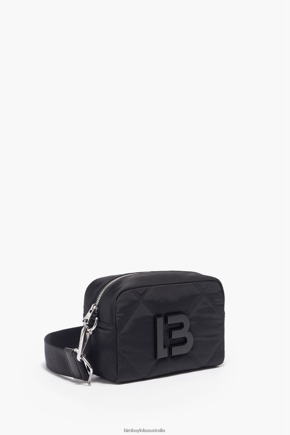 Accessories 4062VZ112 Black Bimba Y Lola Padded Nylon Crossbody Bag
