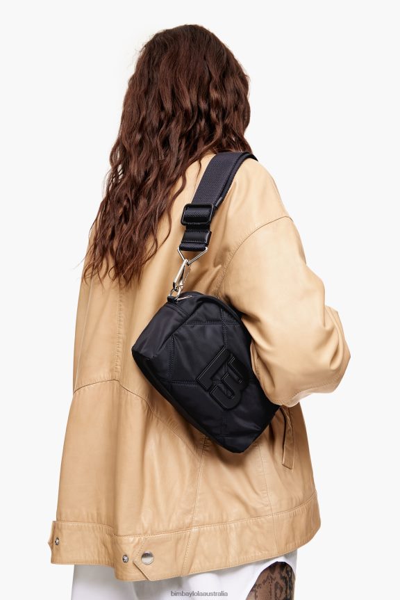 Accessories 4062VZ112 Black Bimba Y Lola Padded Nylon Crossbody Bag