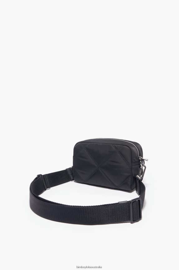 Accessories 4062VZ112 Black Bimba Y Lola Padded Nylon Crossbody Bag
