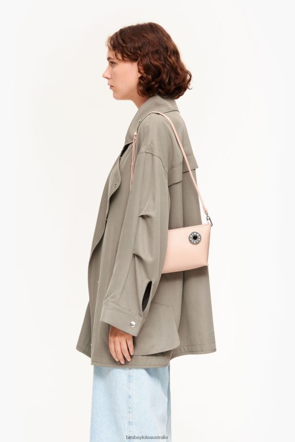 Accessories 4062VZ11 Pale Pink Bimba Y Lola Leather Trapezium Crossbody Bag