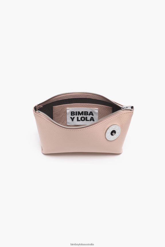 Accessories 4062VZ11 Pale Pink Bimba Y Lola Leather Trapezium Crossbody Bag