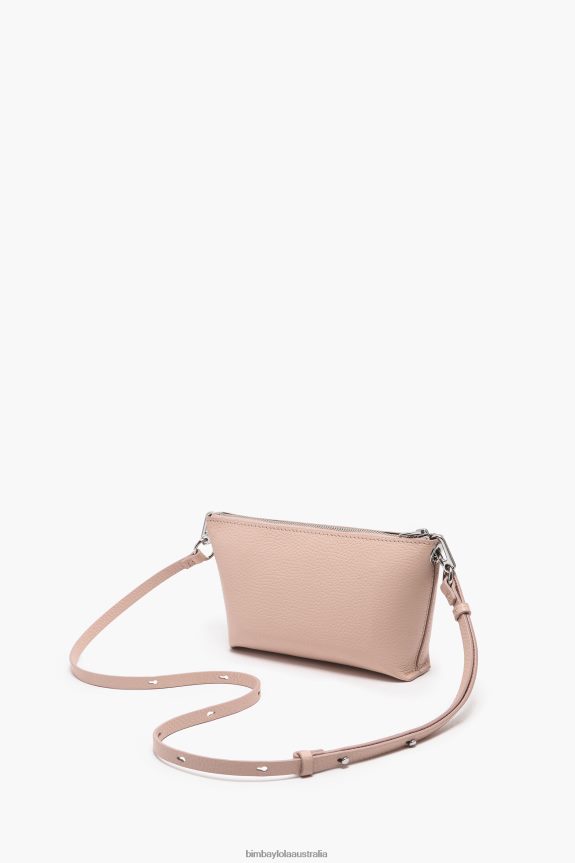 Accessories 4062VZ11 Pale Pink Bimba Y Lola Leather Trapezium Crossbody Bag
