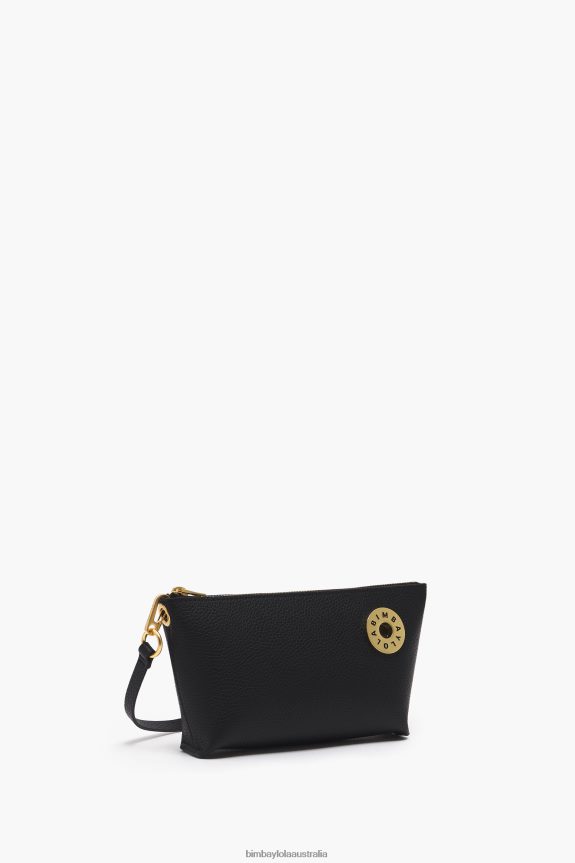 Accessories 4062VZ12 Black Bimba Y Lola Leather Trapezium Crossbody Bag