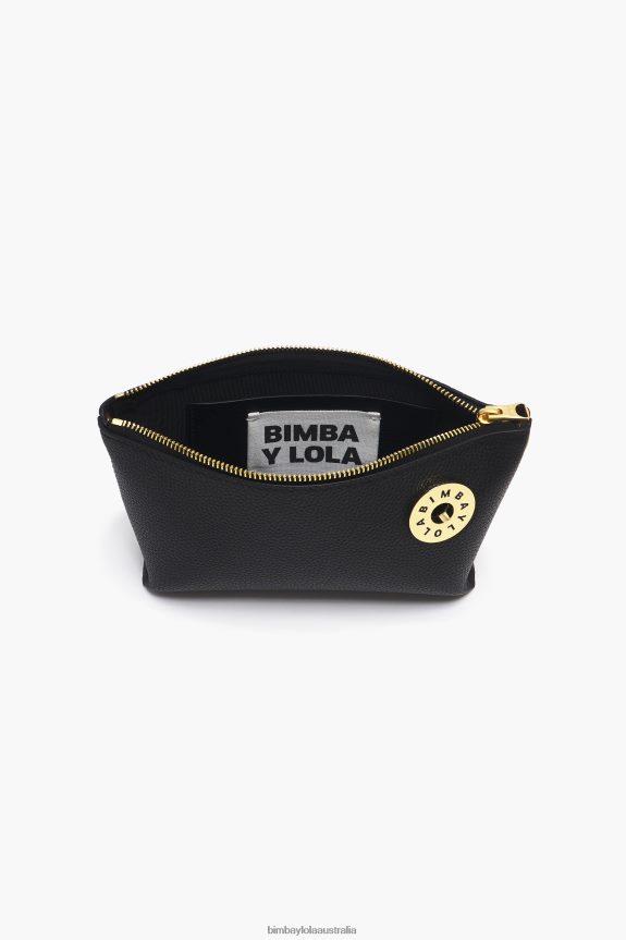 Accessories 4062VZ12 Black Bimba Y Lola Leather Trapezium Crossbody Bag