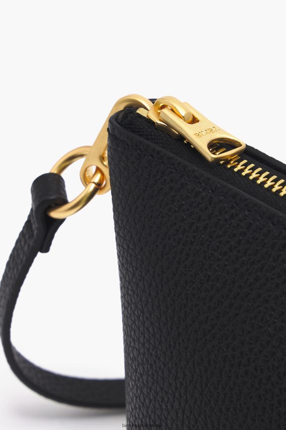 Accessories 4062VZ12 Black Bimba Y Lola Leather Trapezium Crossbody Bag