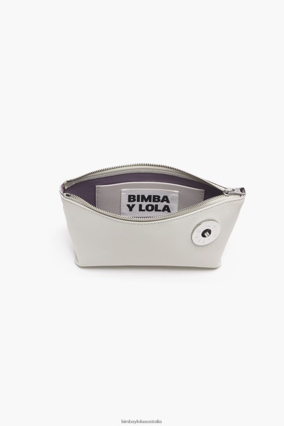 Accessories 4062VZ13 Off-White Bimba Y Lola Leather Trapezium Crossbody Bag