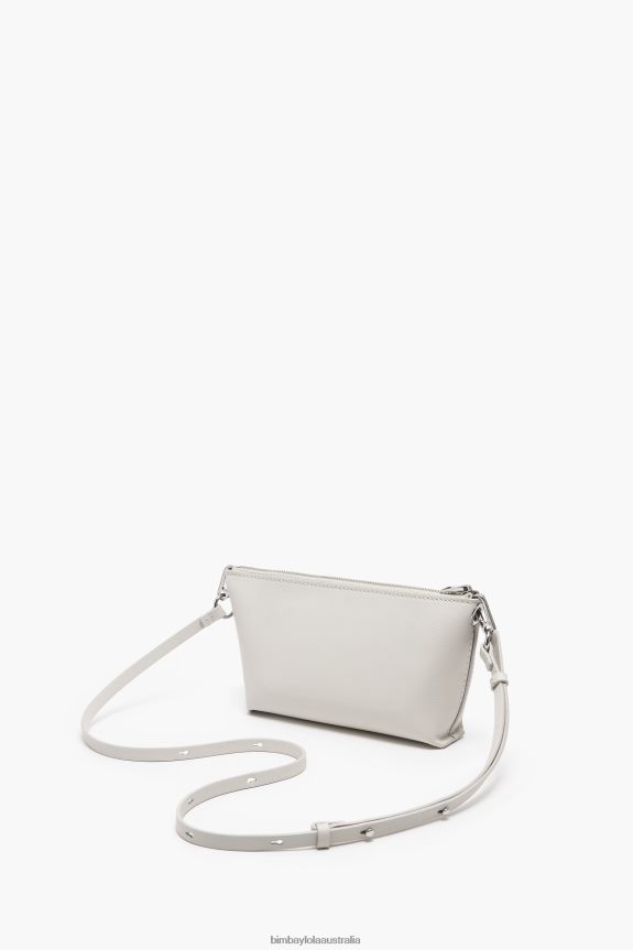 Accessories 4062VZ13 Off-White Bimba Y Lola Leather Trapezium Crossbody Bag