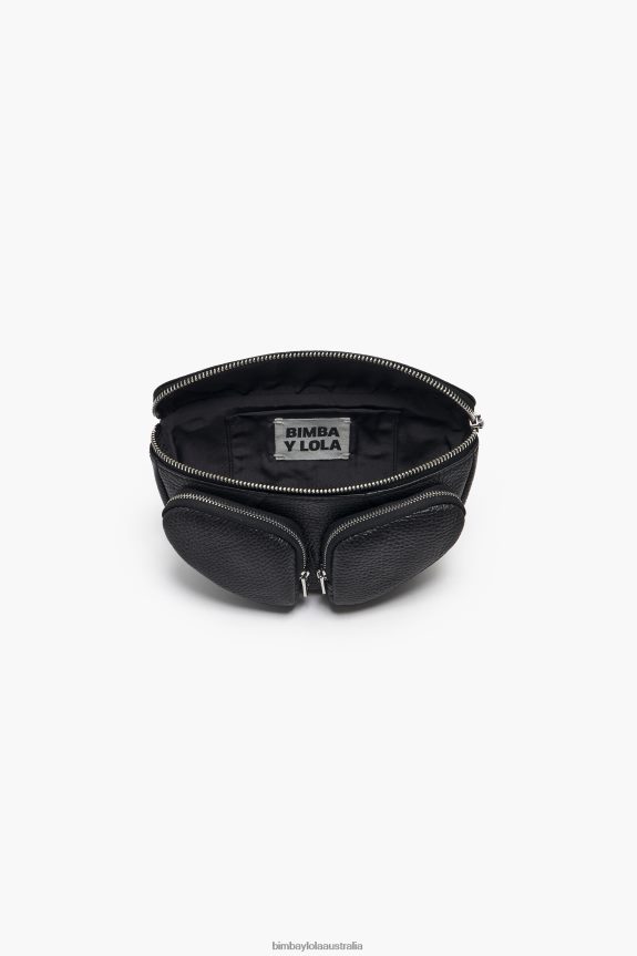 Accessories 4062VZ14 Black Bimba Y Lola Leather Pocket Bumbag