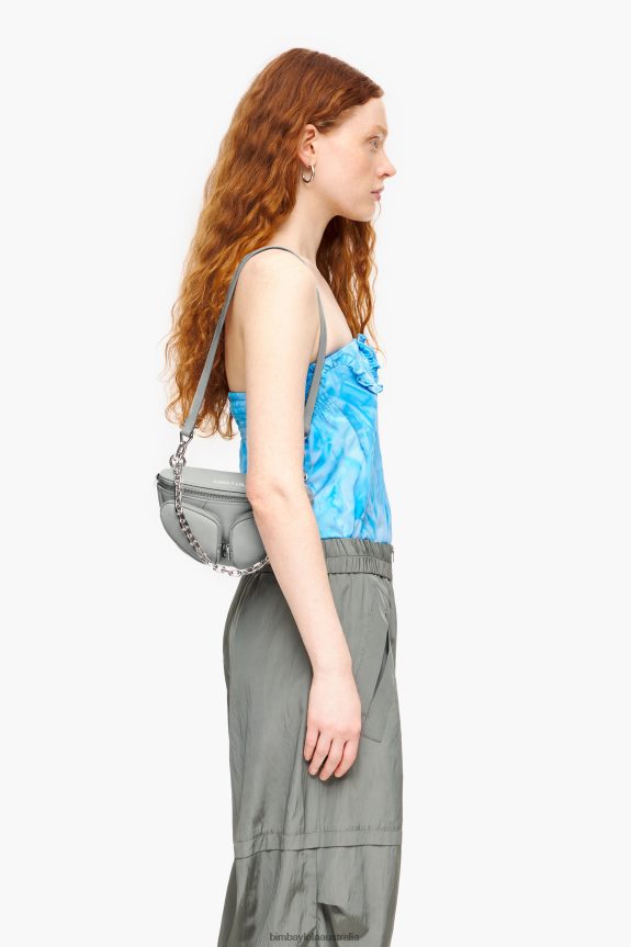 Accessories 4062VZ15 Gray Bimba Y Lola Leather Pocket Bumbag