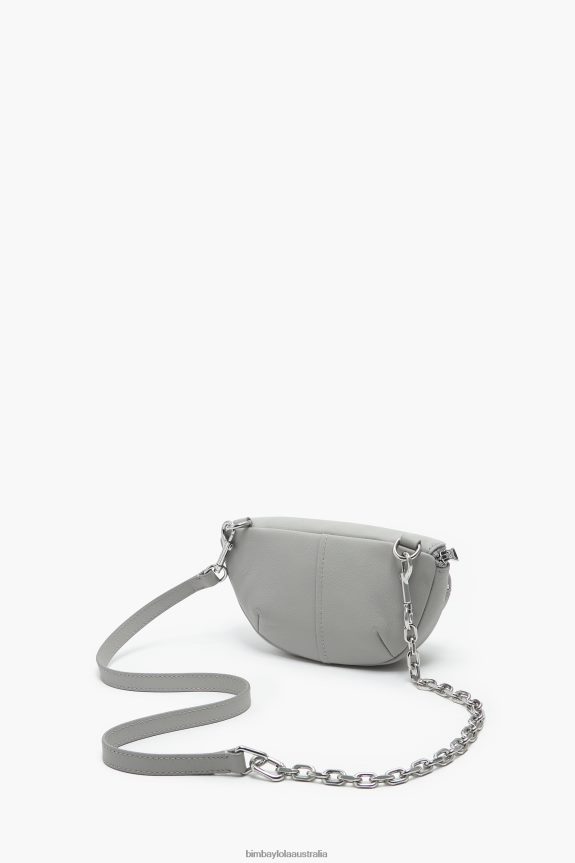 Accessories 4062VZ15 Gray Bimba Y Lola Leather Pocket Bumbag