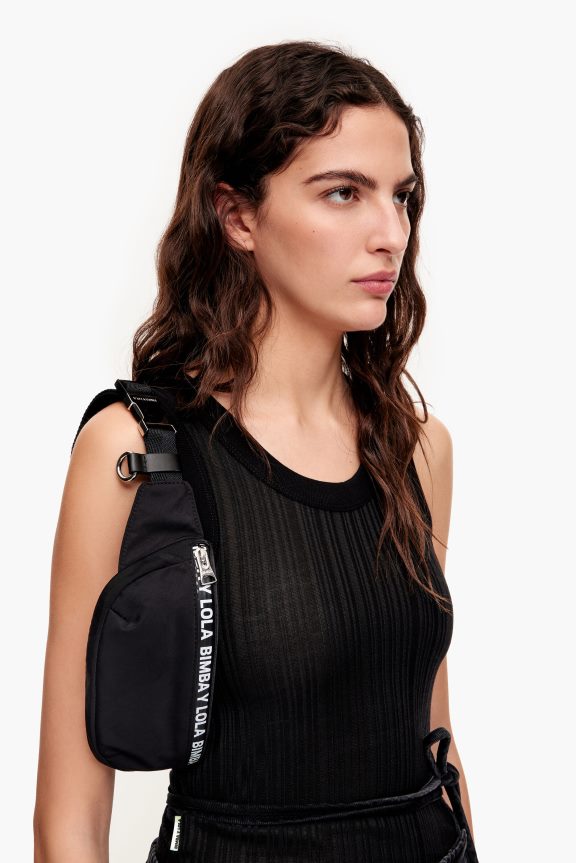 Accessories 4062VZ166 Black Bimba Y Lola Nylon Bumbag