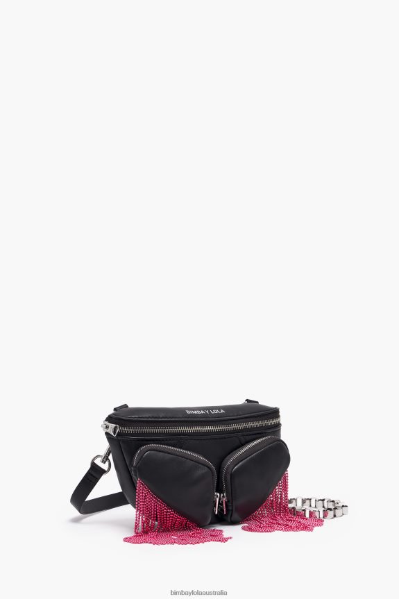 Accessories 4062VZ170 Black Bimba Y Lola Leather Pocket Bumbag