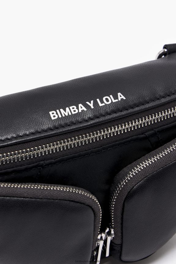 Accessories 4062VZ171 Black Bimba Y Lola Leather Pocket Bumbag