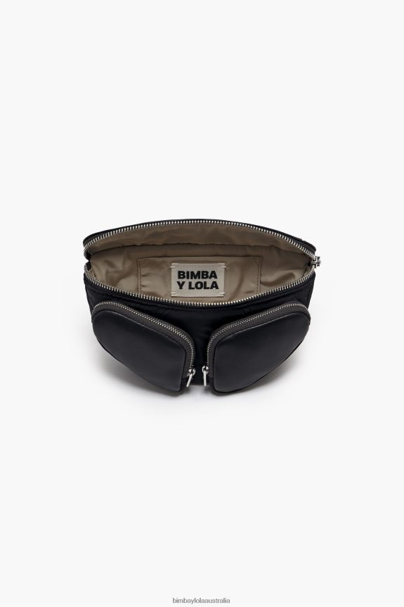Accessories 4062VZ171 Black Bimba Y Lola Leather Pocket Bumbag