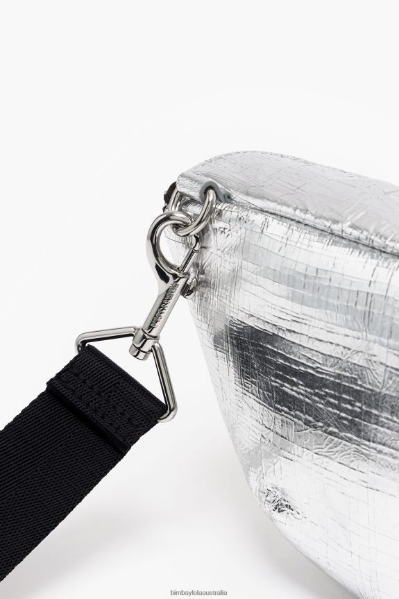 Accessories 4062VZ17 Silver Bimba Y Lola Leather Pocket Bumbag