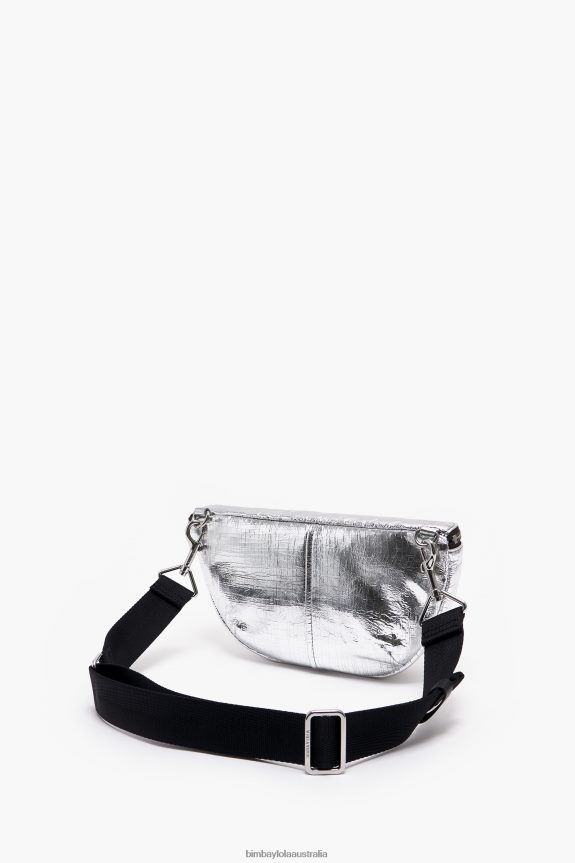 Accessories 4062VZ17 Silver Bimba Y Lola Leather Pocket Bumbag