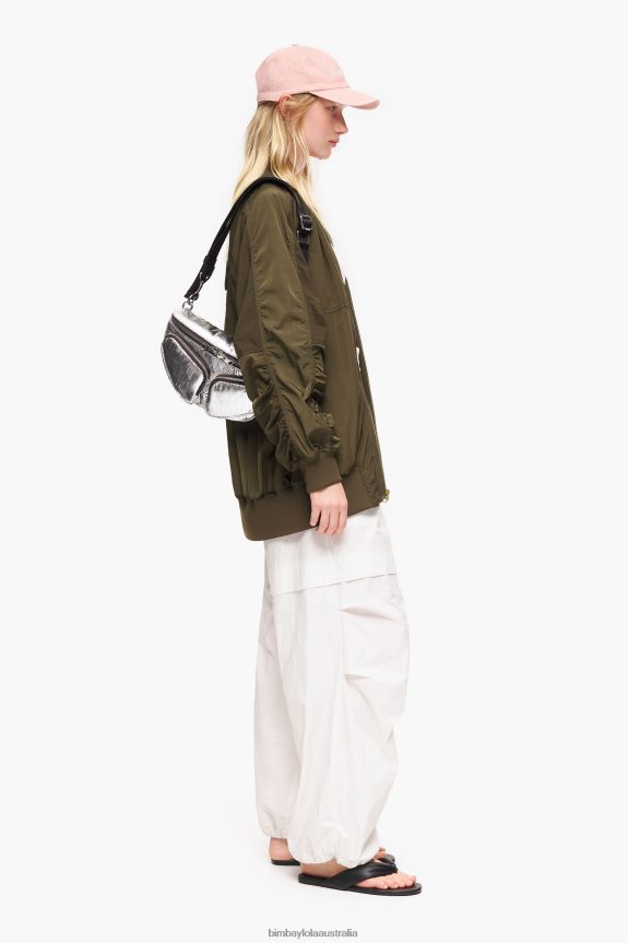 Accessories 4062VZ17 Silver Bimba Y Lola Leather Pocket Bumbag