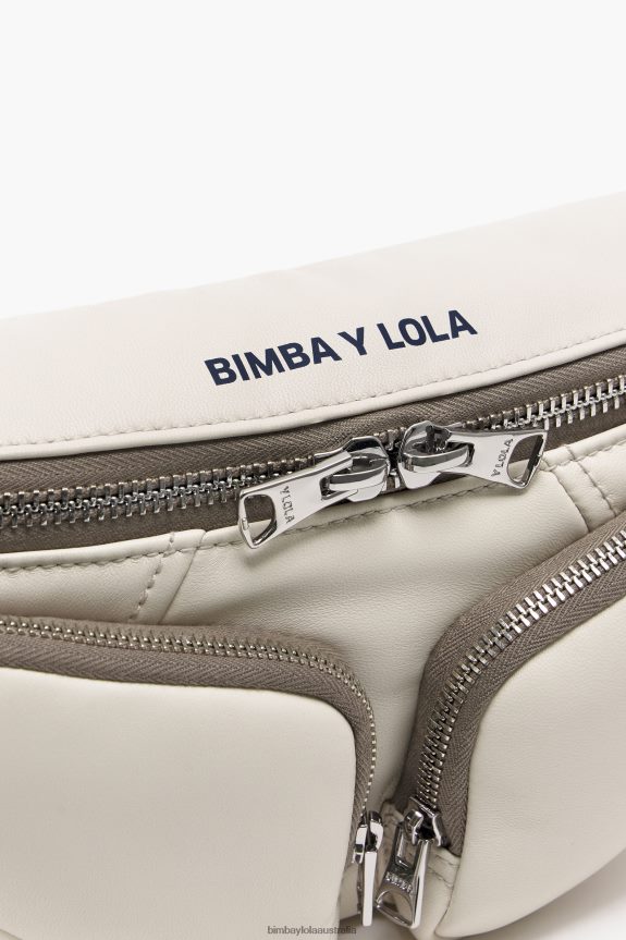 Accessories 4062VZ19 White Bimba Y Lola Leather Pocket Bumbag