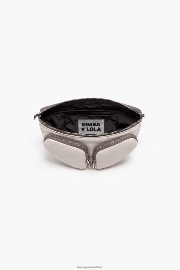 Accessories 4062VZ19 White Bimba Y Lola Leather Pocket Bumbag