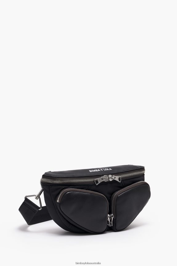 Accessories 4062VZ20 Black Bimba Y Lola Leather Pocket Bumbag