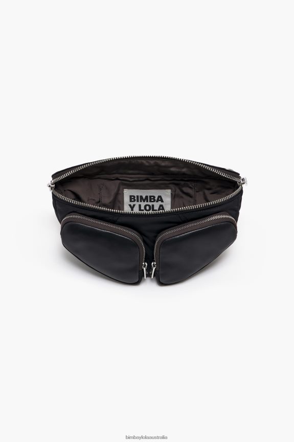 Accessories 4062VZ20 Black Bimba Y Lola Leather Pocket Bumbag