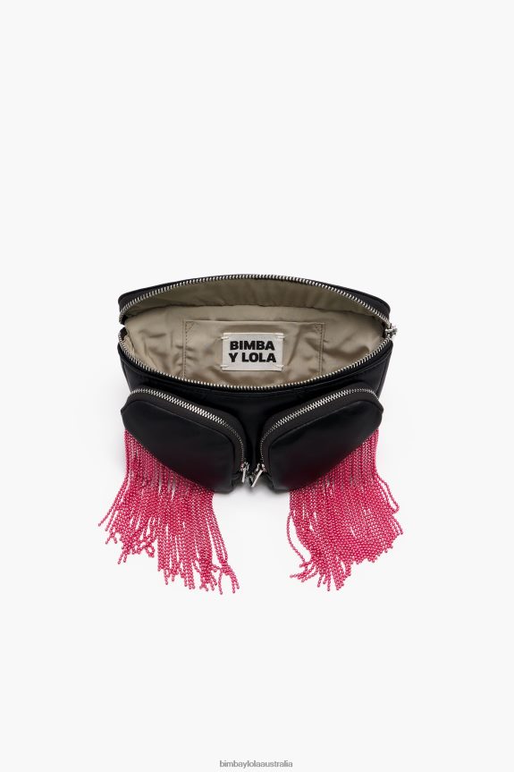 Accessories 4062VZ21 Black Bimba Y Lola Leather Pocket Bumbag