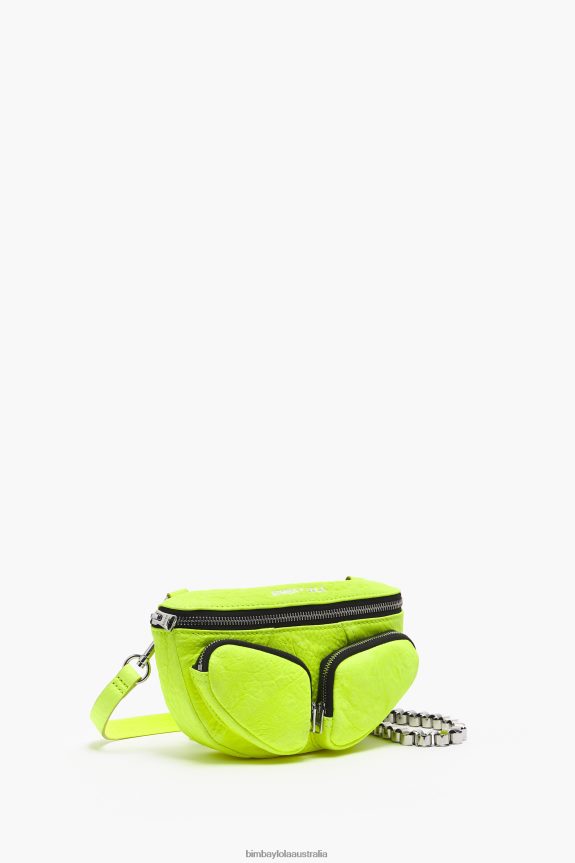 Accessories 4062VZ22 Yellow Bimba Y Lola Leather Pocket Bumbag