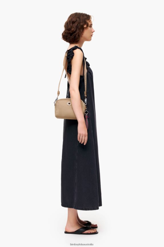Accessories 4062VZ26 Tan Bimba Y Lola Nylon Crossbody Bag