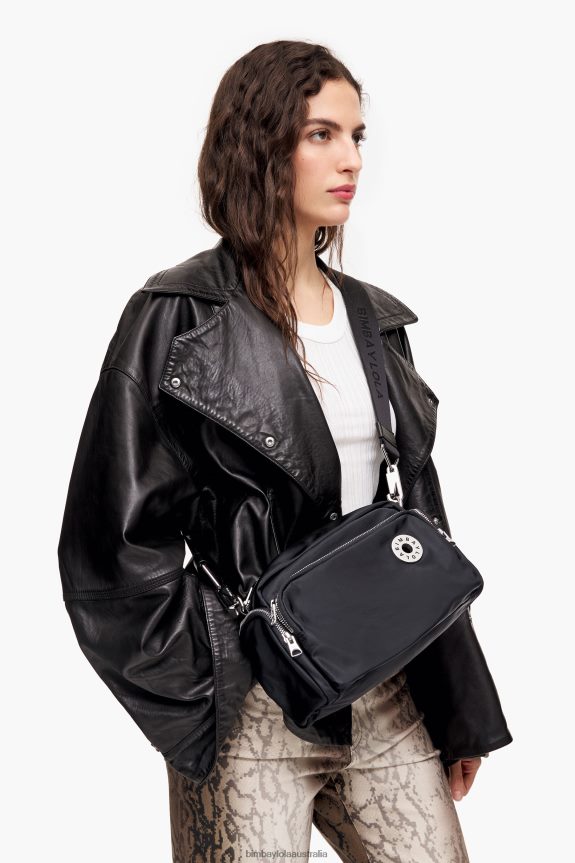 Accessories 4062VZ33 Black Bimba Y Lola Nylon Crossbody Bag