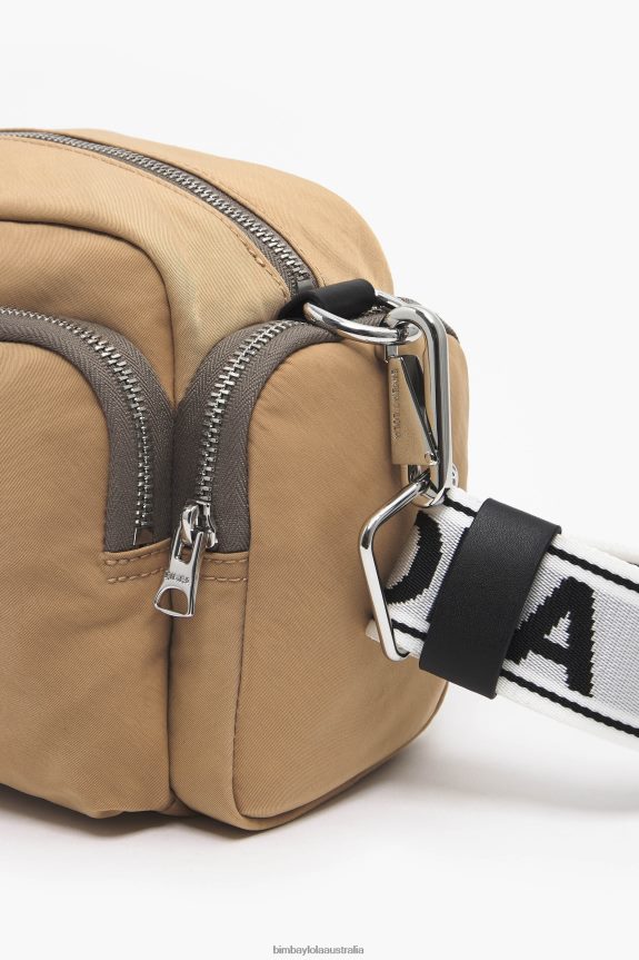 Accessories 4062VZ34 Tan Bimba Y Lola Nylon Crossbody Bag