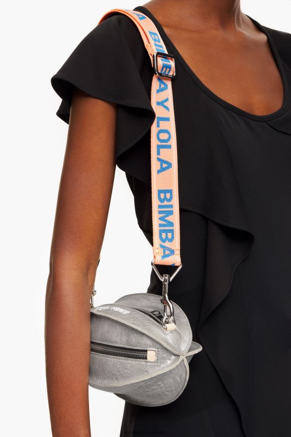 Accessories 4062VZ3 Silver Bimba Y Lola Leather Pelota Bag