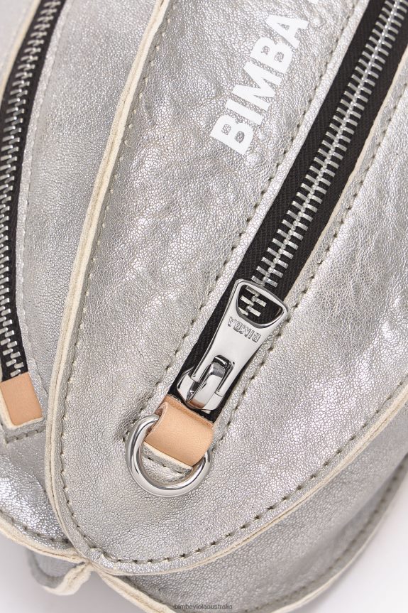 Accessories 4062VZ3 Silver Bimba Y Lola Leather Pelota Bag