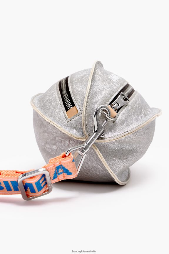 Accessories 4062VZ3 Silver Bimba Y Lola Leather Pelota Bag