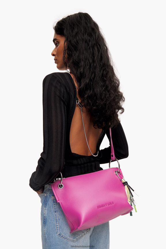 Accessories 4062VZ41 Fuchsia Bimba Y Lola Leather Crossbody Bag