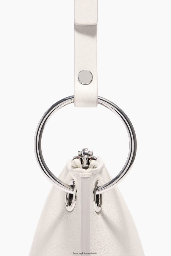 Accessories 4062VZ42 White Bimba Y Lola Leather Crossbody Bag