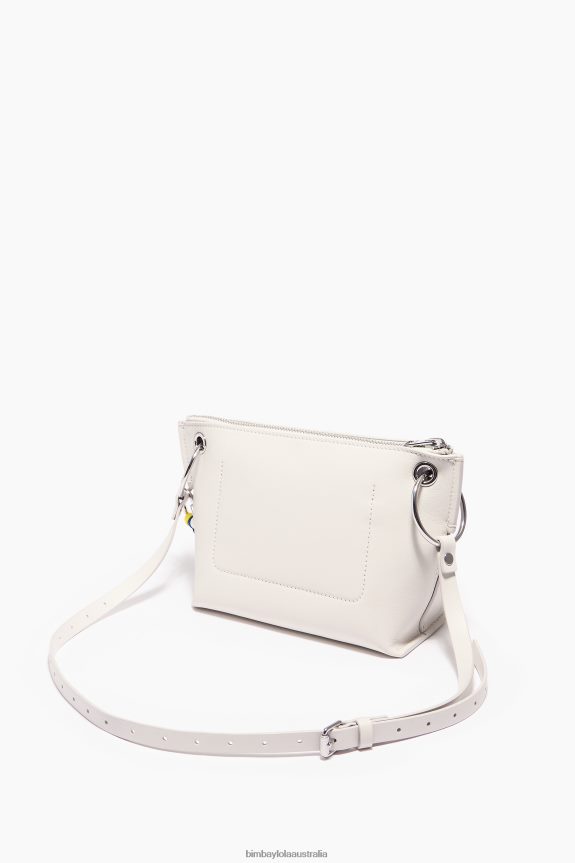 Accessories 4062VZ42 White Bimba Y Lola Leather Crossbody Bag