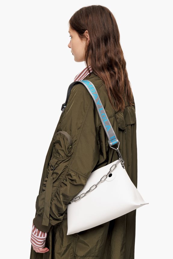 Accessories 4062VZ44 Off-White Bimba Y Lola Leather Trapezium Bag