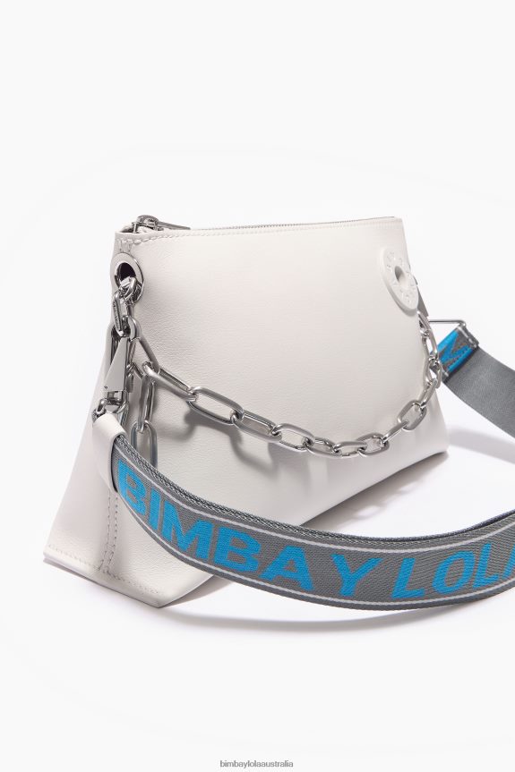 Accessories 4062VZ44 Off-White Bimba Y Lola Leather Trapezium Bag