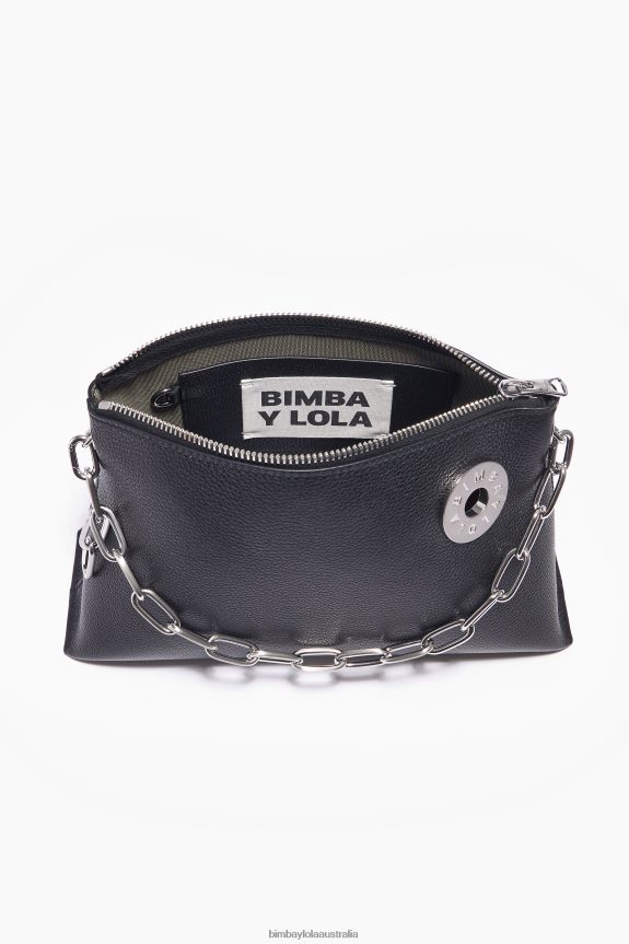 Accessories 4062VZ45 Black Bimba Y Lola Leather Trapezium Bag