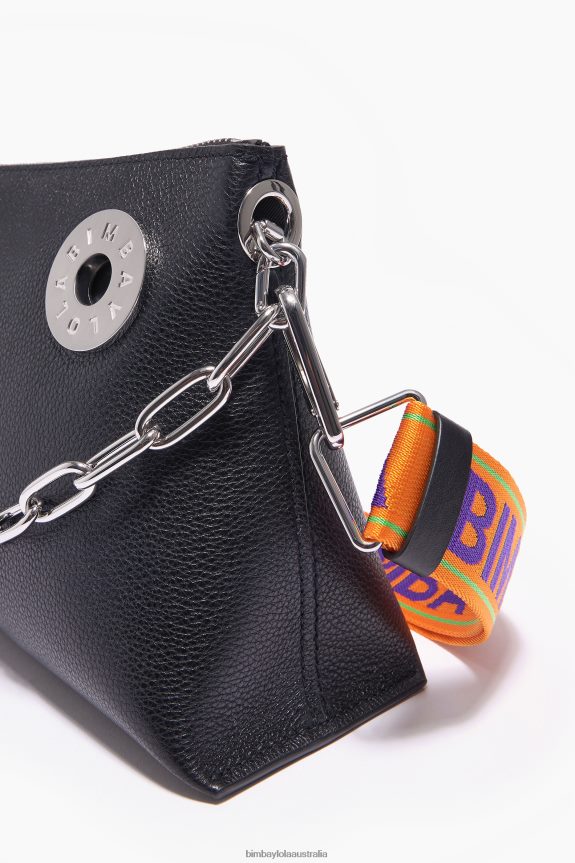 Accessories 4062VZ45 Black Bimba Y Lola Leather Trapezium Bag